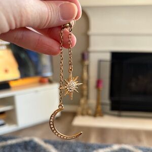 star and moon sparkly earrings